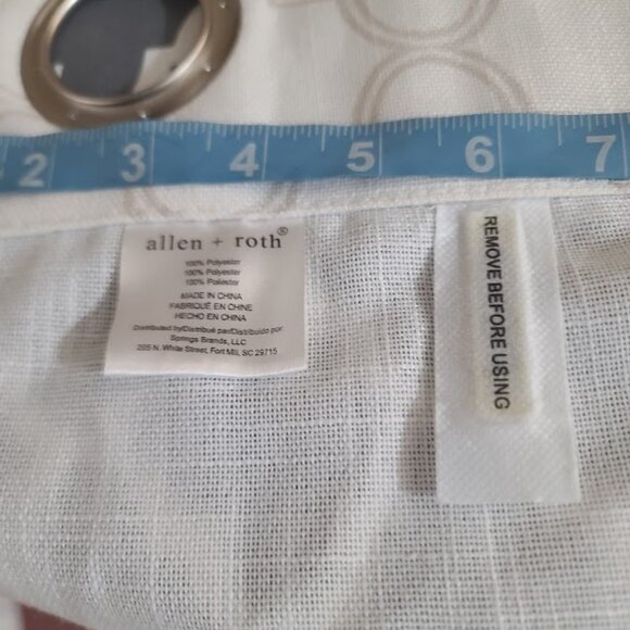 allen + roth 84-in Silver Trellis Light filtering Grommet Single curtain 83 x 50 - Picture 9 of 10